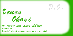 denes okosi business card